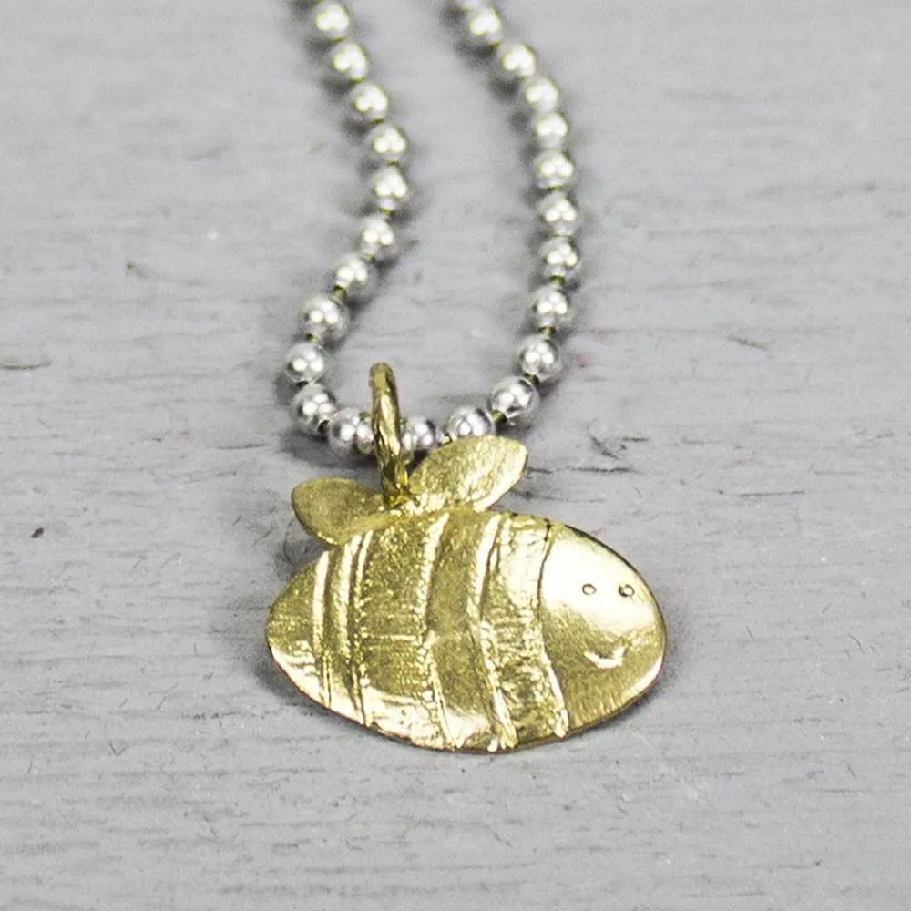 Jéh Jewels Icons-Anhänger Biene aus Messing