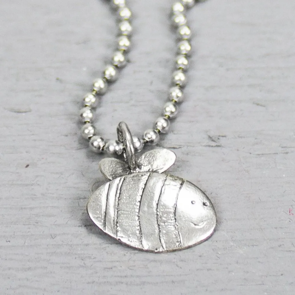 Jéh Jewels Icons-Anhänger Biene in Silber Oxy