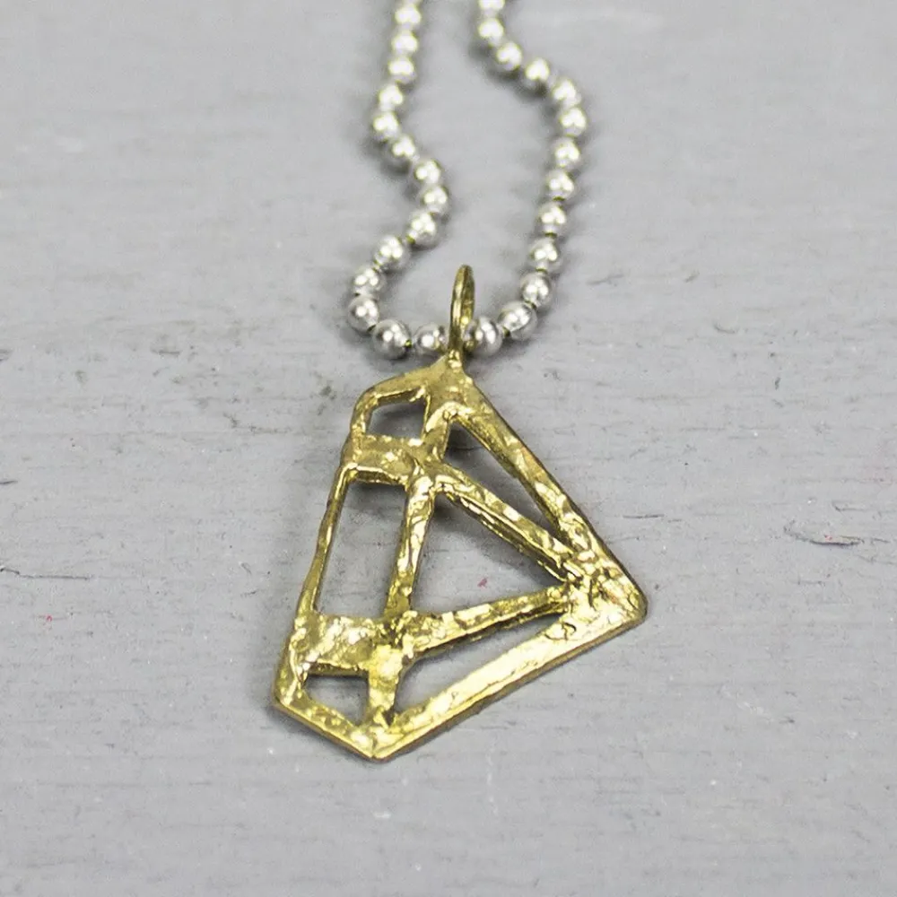 Jéh Jewels Icons-Anhänger Diamant Messing