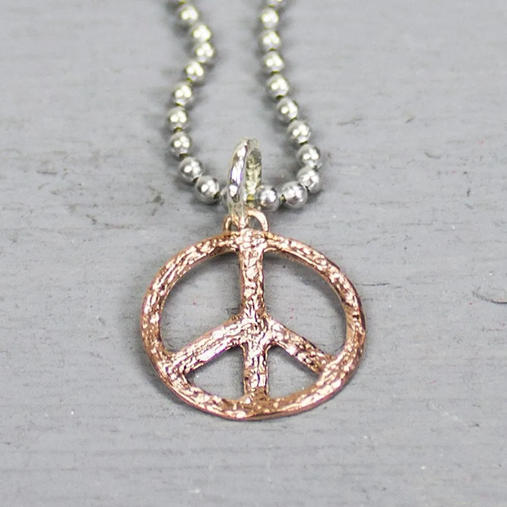 Jéh Jewels Icons-Anhänger Peace-Zeichen Kupfer