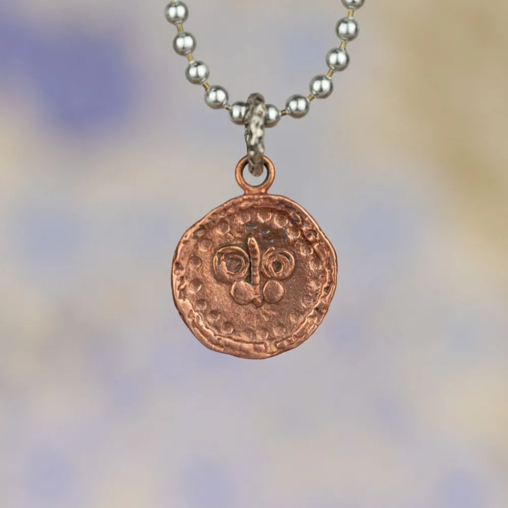 Jéh Jewels Icons-Anhänger Schmetterlingsmünze silber + rotes Kupfer