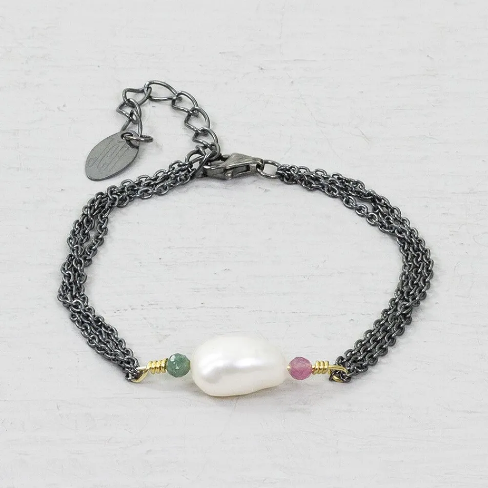 Jéh Jewels Touch Of Gold | Pearls-Armand Silver Oxy Perle und Turmalin