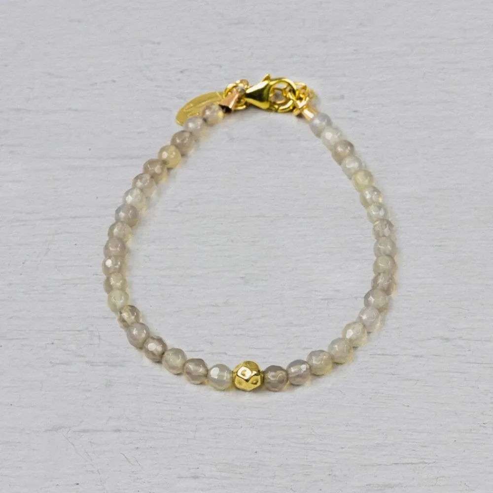 Jéh Jewels Touch Of Gold | Edelsteine-Armband Achat + Goldfilled