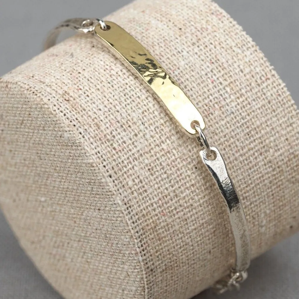 Jéh Jewels 9 Carat + | Touch Of Gold-Armband aus Silber + 9-Karat-Plattierung