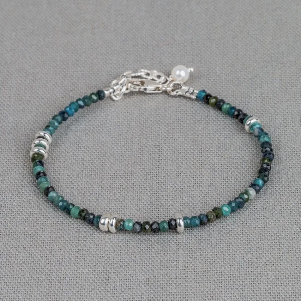Jéh Jewels Silver | Edelsteine-Armband grüner Turmalin + Silber