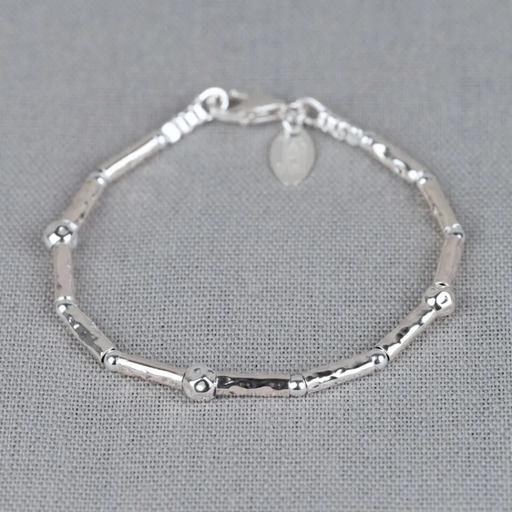 Jéh Jewels Silver | Tubes-Armband Röhren Kugeln Silber