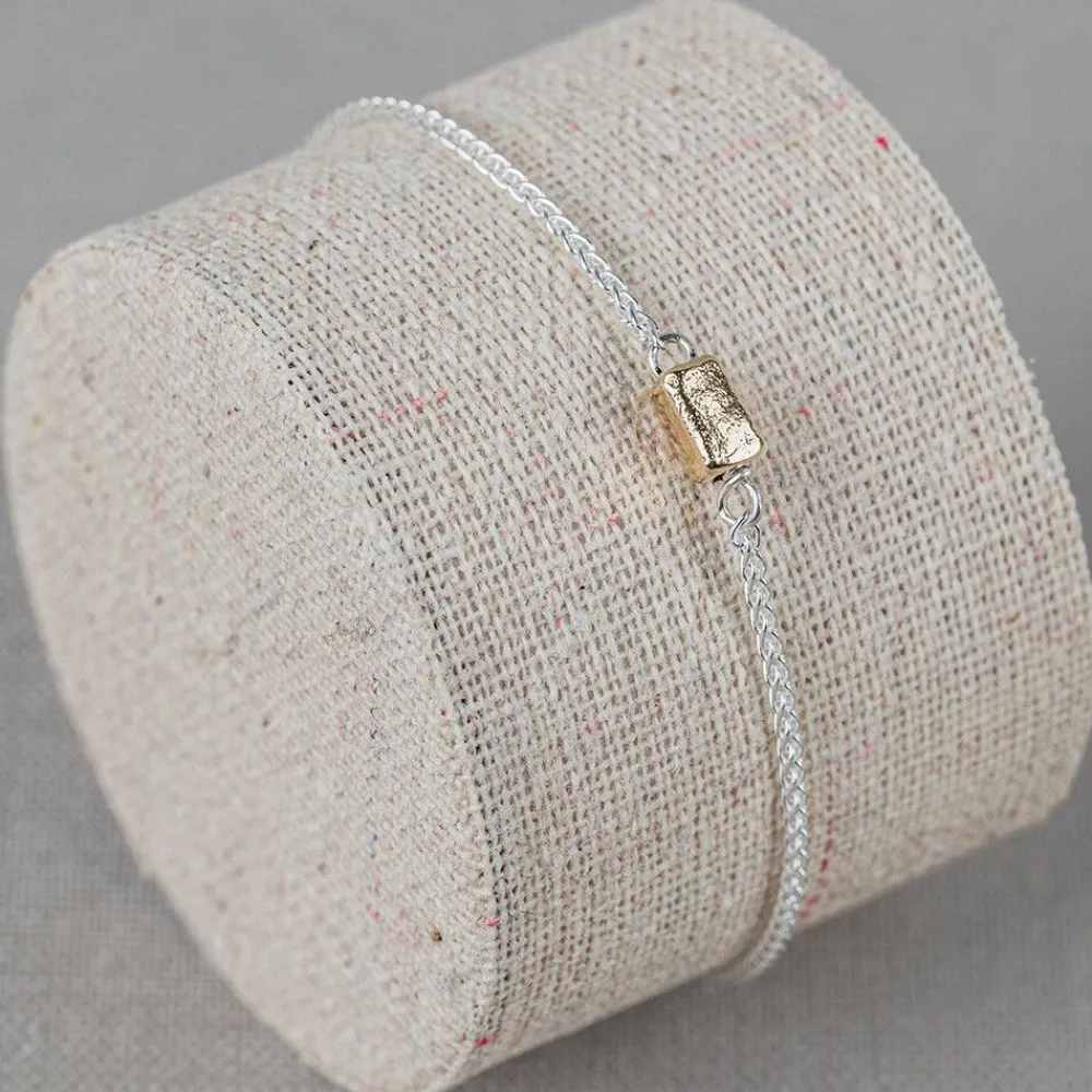 Jéh Jewels Touch Of Gold | 9 Carat +-Armband Silber + 9 Karat Fass