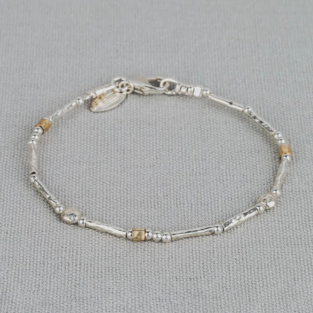Jéh Jewels Tubes | Touch Of Gold-Armband Silber + a little touch of Goldfilled