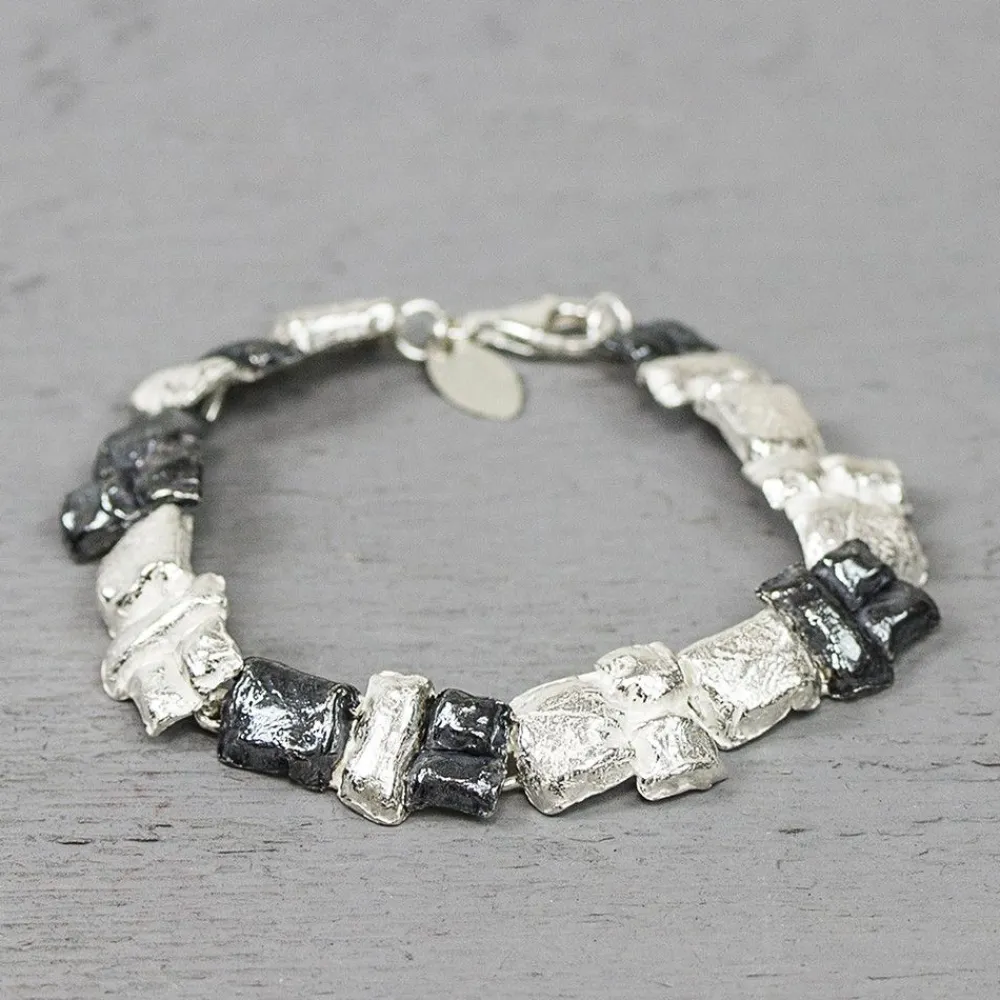 Jéh Jewels Silver | Evergreens-Armband Silber Oxy mit Quadraten