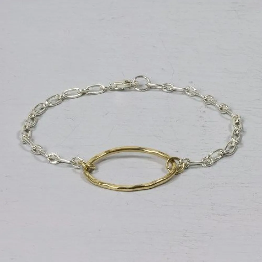 Jéh Jewels Touch Of Gold | Feine Armbänder-Armband zilver met Goldfilled ovaal