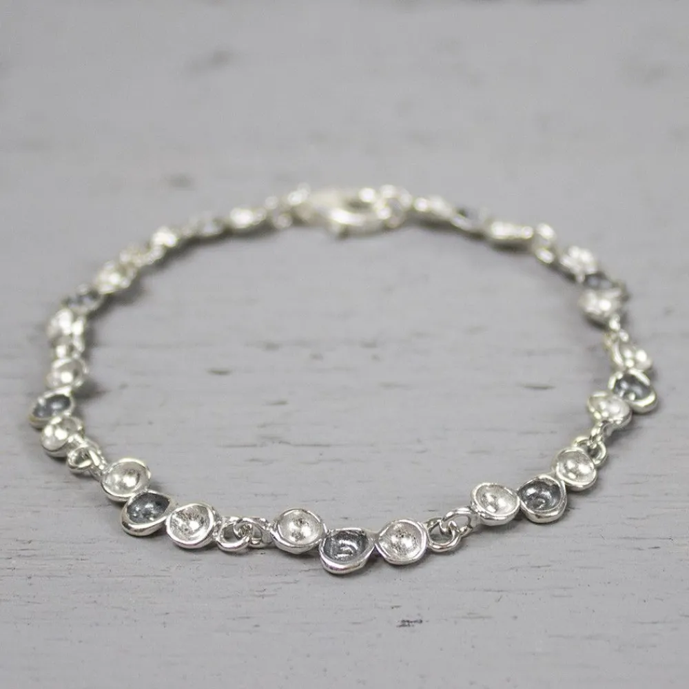 Jéh Jewels Silver | Evergreens-Armband zilver oxy / wit