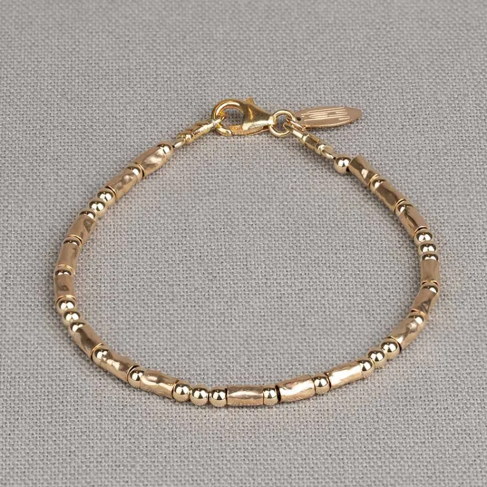 Jéh Jewels Tubes | Touch Of Gold-Armbandröhrchen und -kugeln Goldfilled