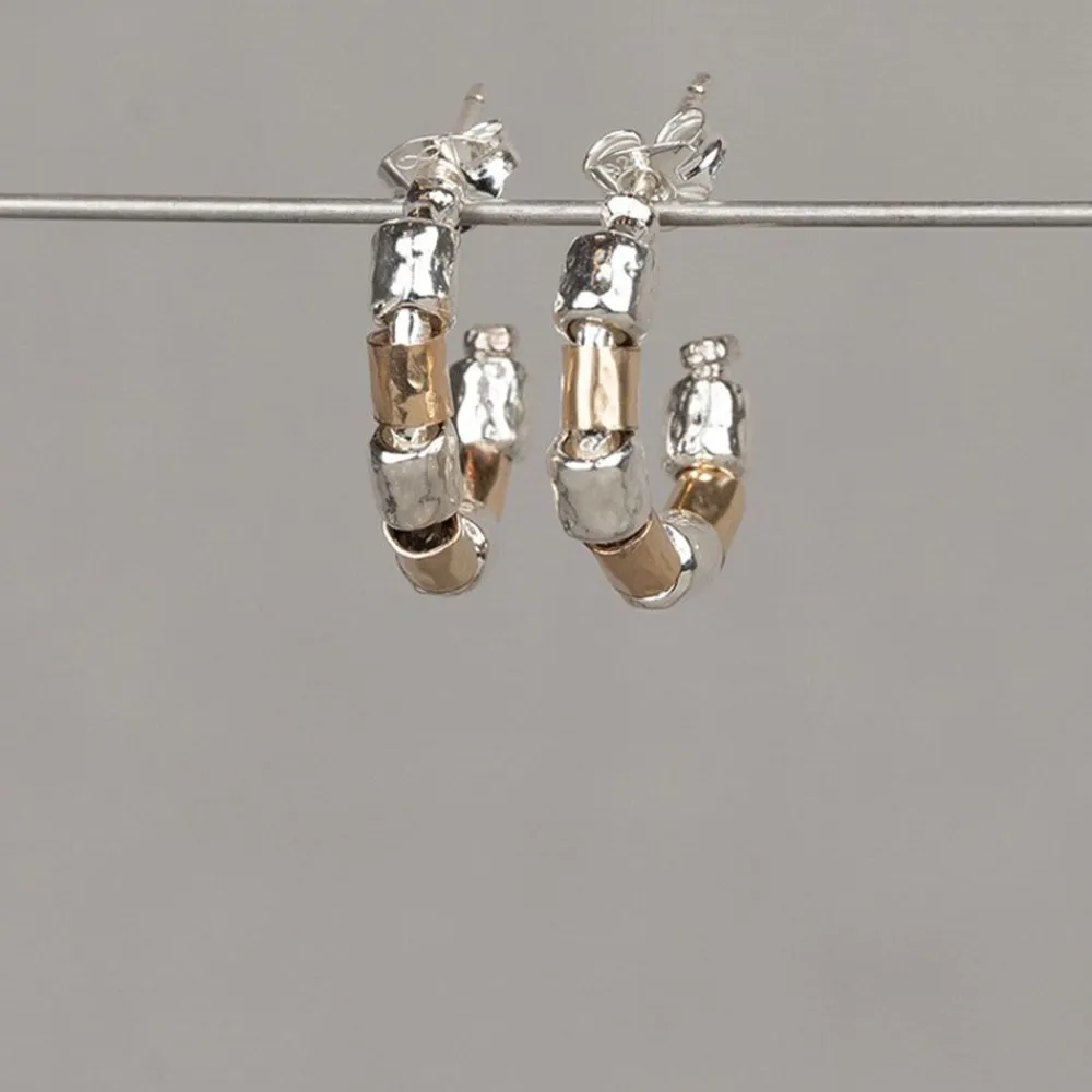 Jéh Jewels Touch Of Gold | Creool-Creolen Silber + Gold filled