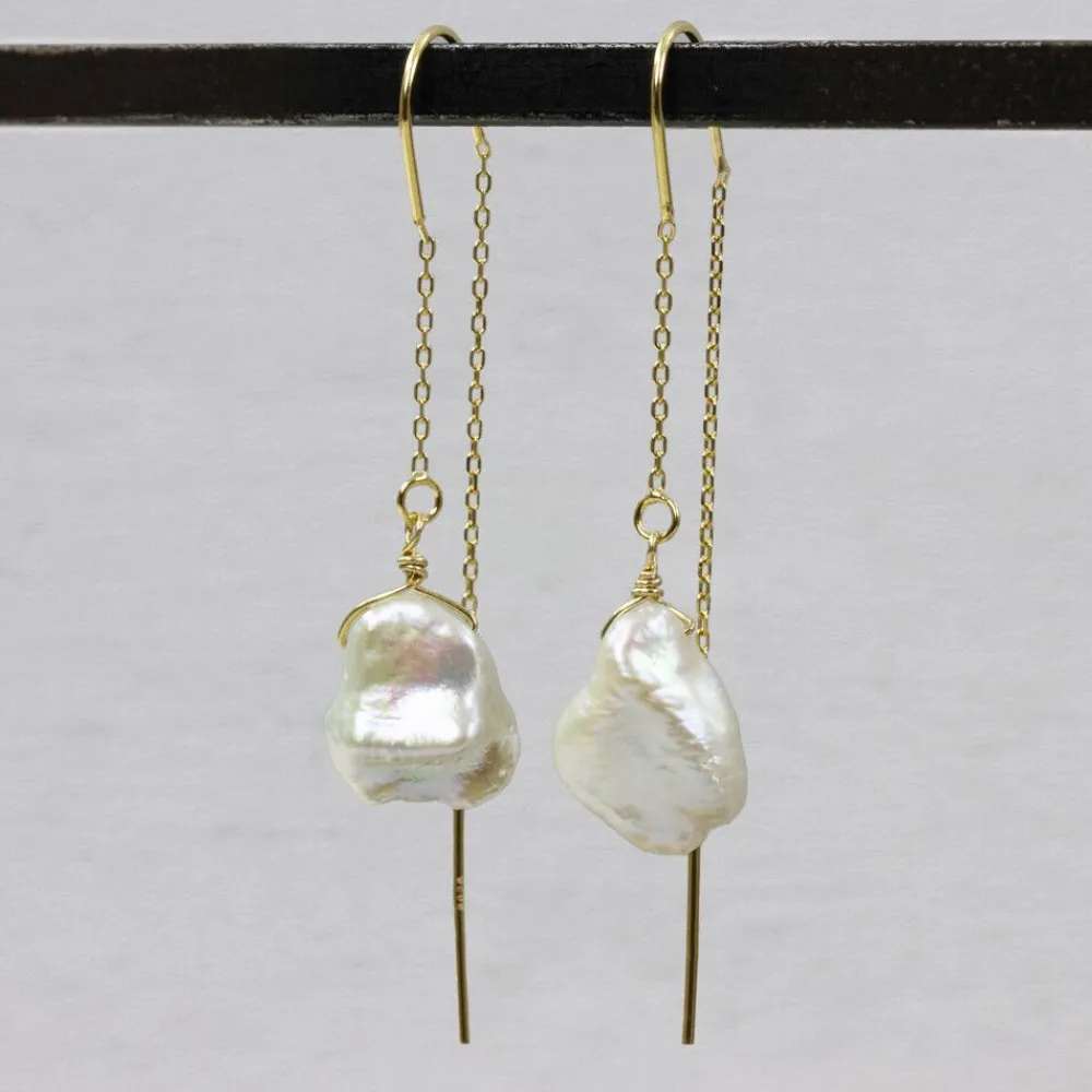 Jéh Jewels Touch Of Gold | Pearls-Durch die Ohrringperle ziehen