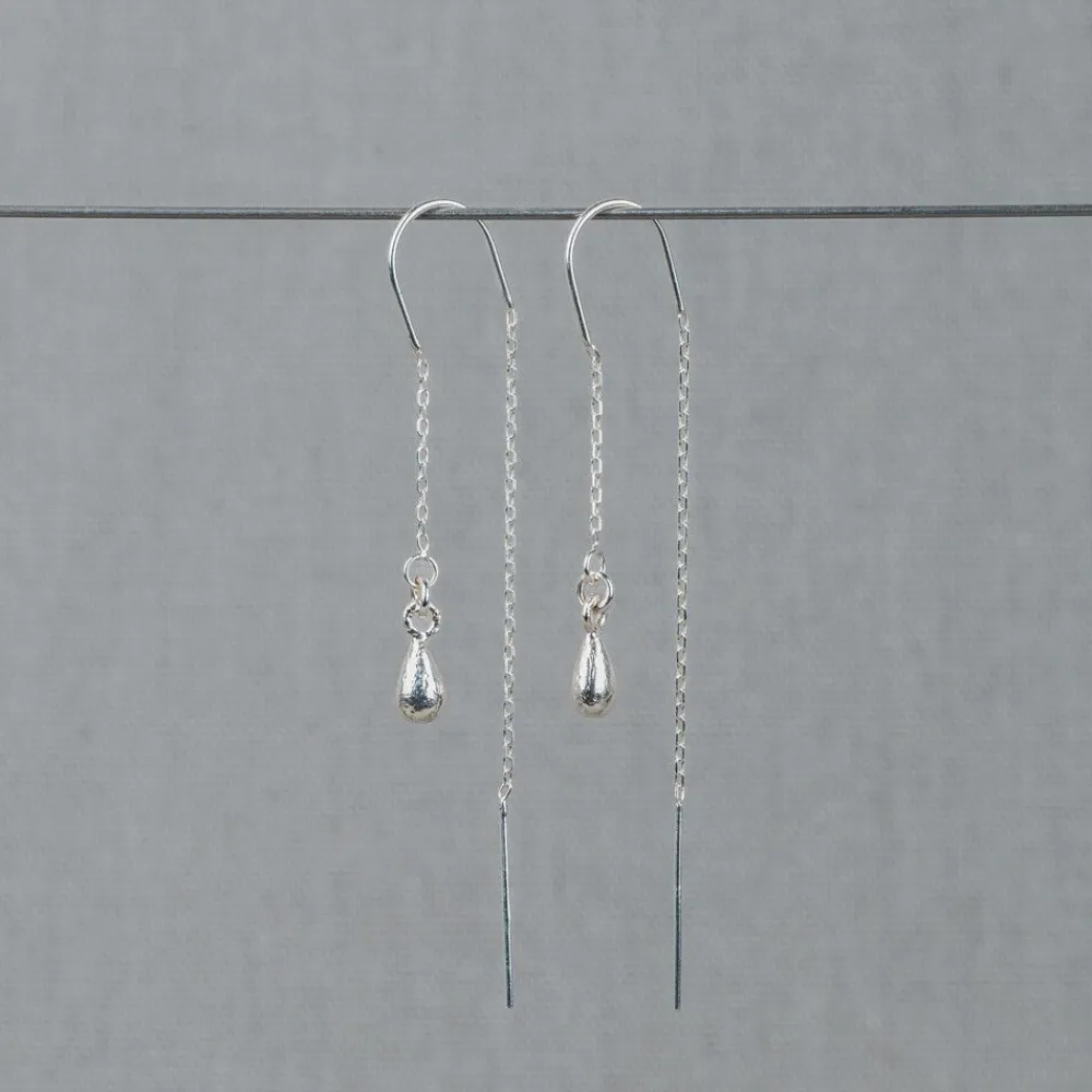 Jéh Jewels Silver | Durchziehohrring-Durchziehohrring Silber + Spule