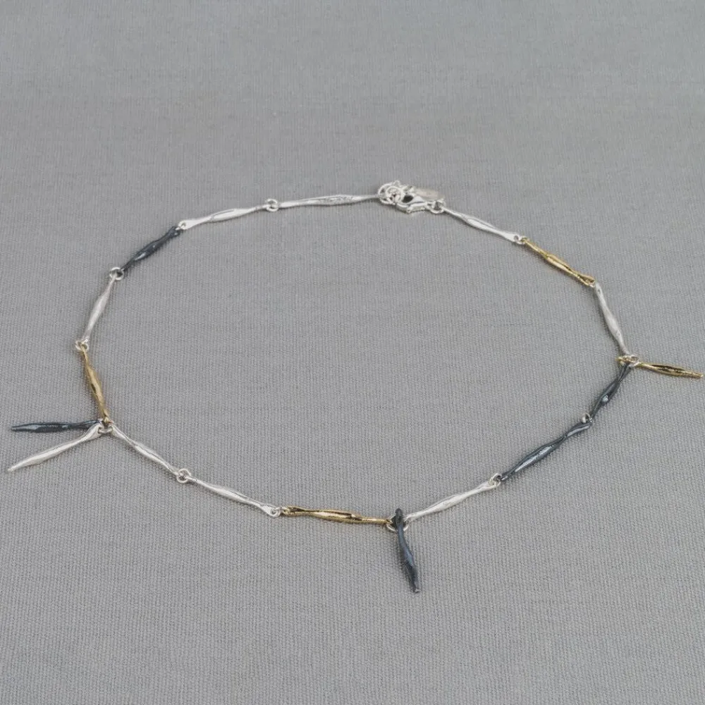 Jéh Jewels Touch Of Gold | Jéh Colliers-Halskette dreifarbig Flöte