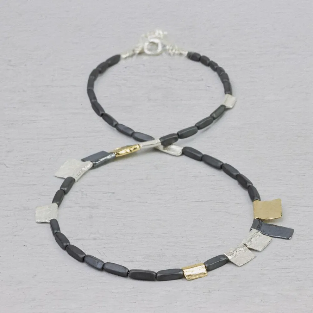 Jéh Jewels Touch Of Gold | Edelsteine-Halskette mit Hämatit