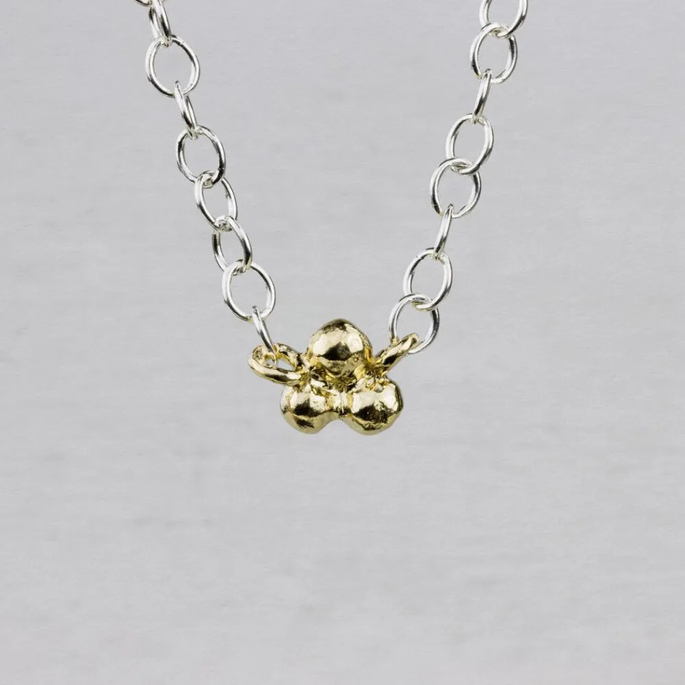 Jéh Jewels Touch Of Gold | Fine Line-Halskette Silber + Bündel 9 Karat