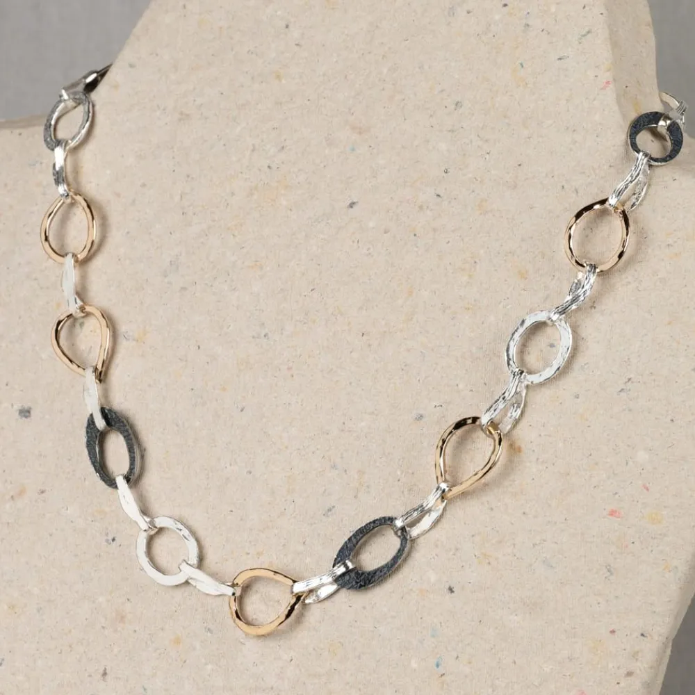 Jéh Jewels Touch Of Gold | Jéh Colliers-Halskette Silber + Goldfilled