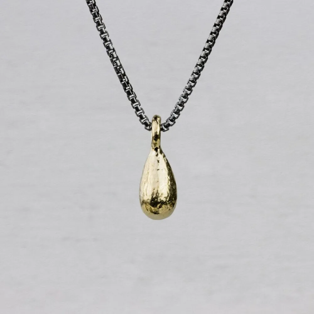 Jéh Jewels Touch Of Gold | Fine Line-Halskette Silber Oxy + Spule 9 Karat