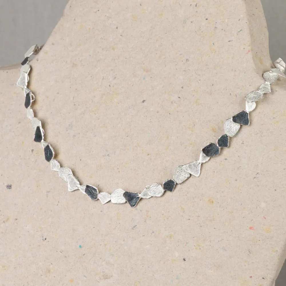 Jéh Jewels Silver | Jéh Colliers-Halskette Silber Oxy / Weiß