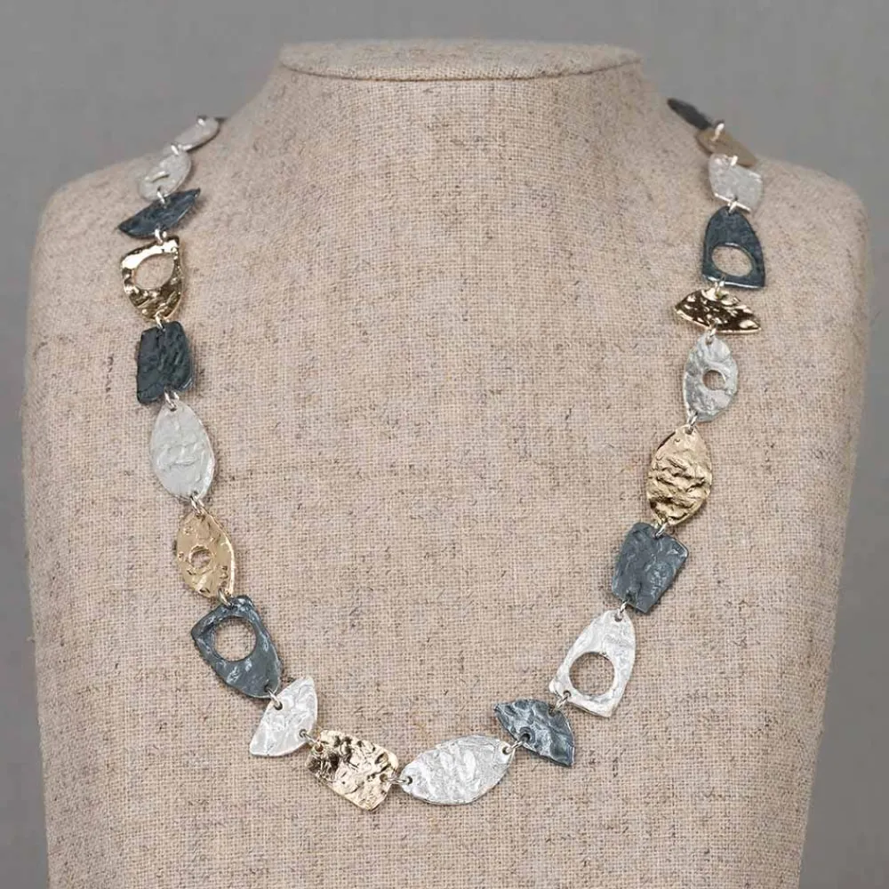 Jéh Jewels Touch Of Gold | Jéh Colliers-Halskette Silber, Oxy, vergoldet Bold