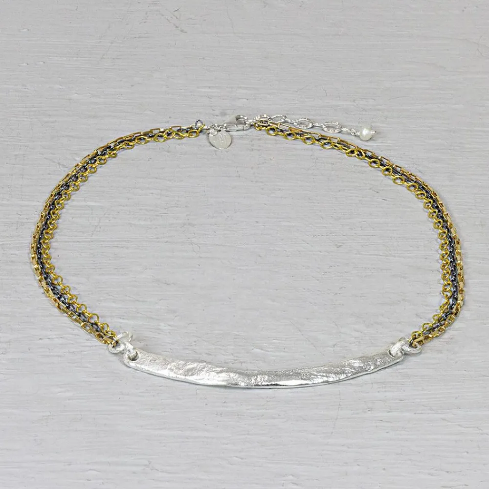 Jéh Jewels Touch Of Gold-Halskette 5-String mit silbernem Lächeln