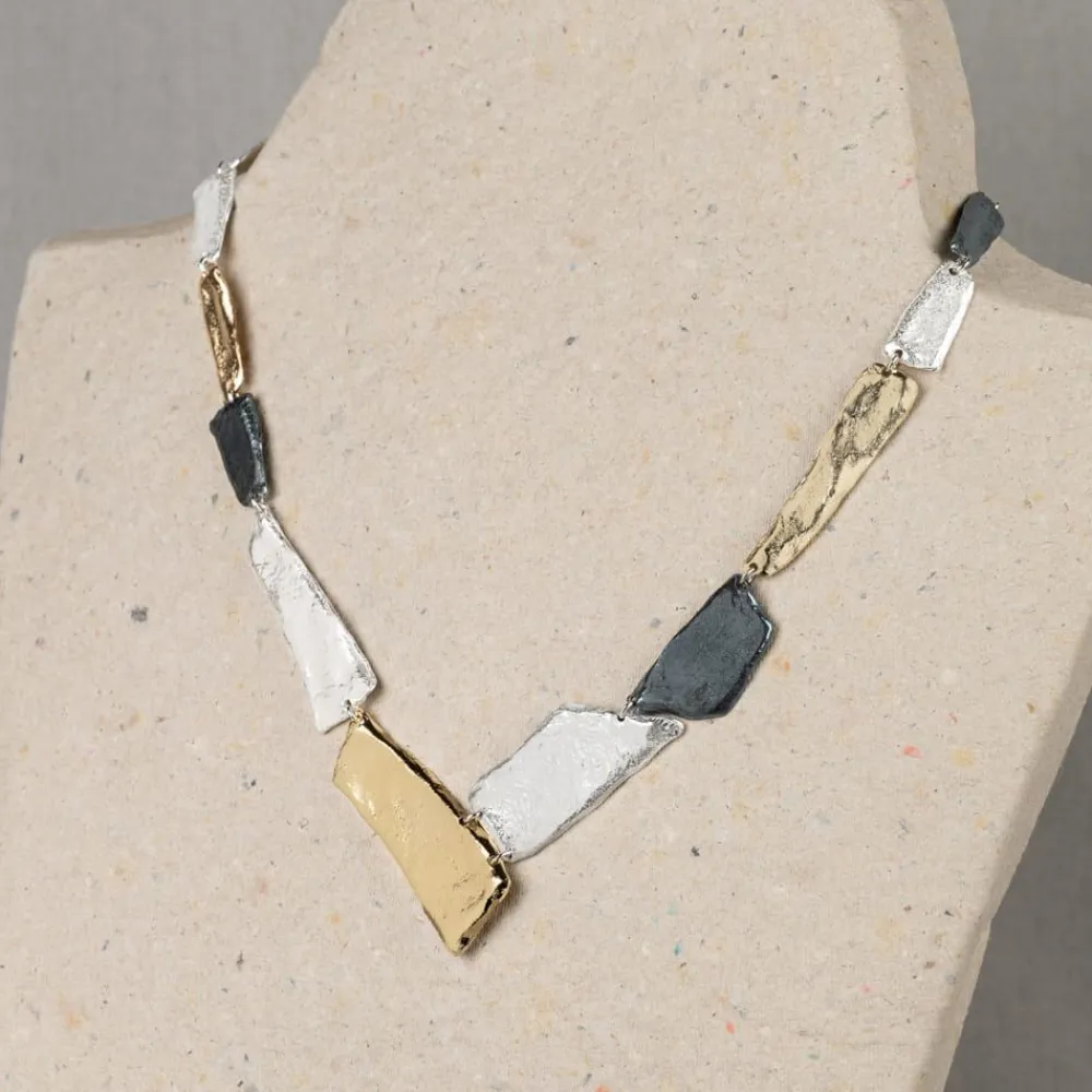 Jéh Jewels Touch Of Gold | Jéh Colliers-Halskette V-Ausschnitt drei Farben