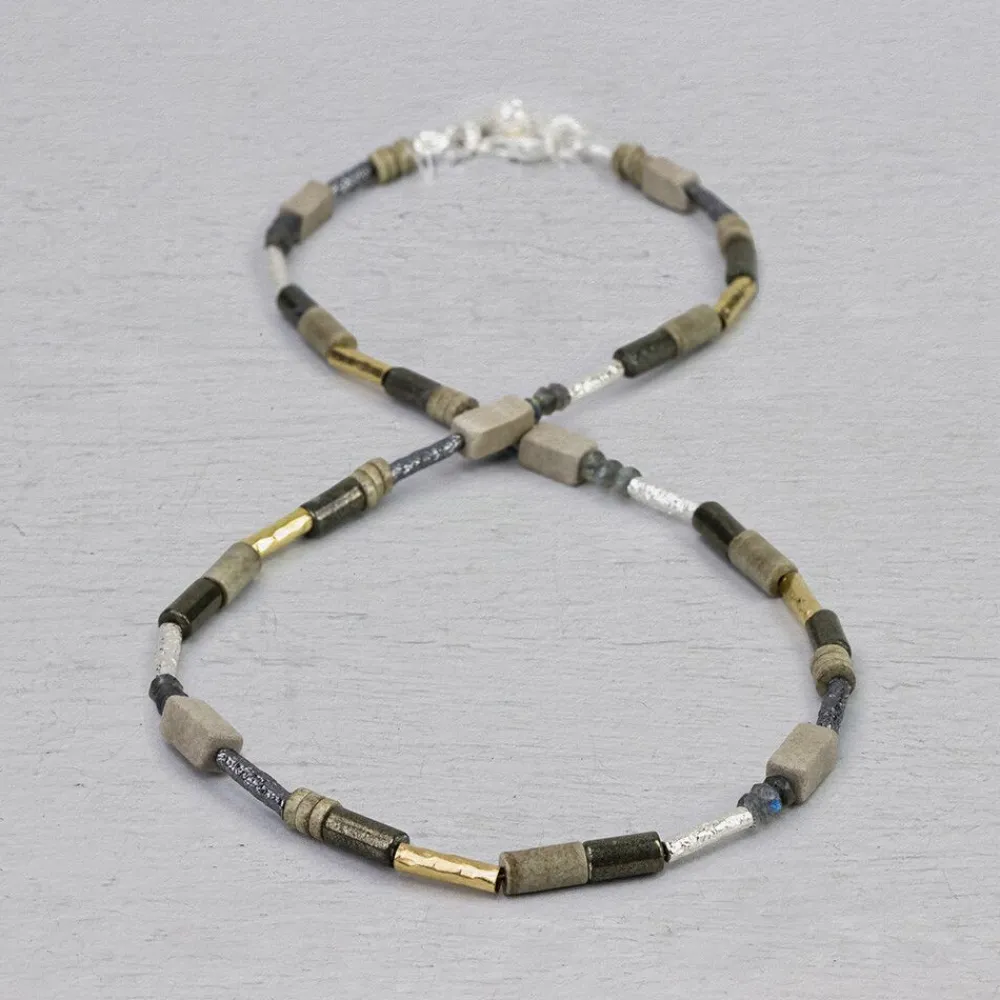 Jéh Jewels Tubes | Touch Of Gold-Halskettenröhren und Edelsteine