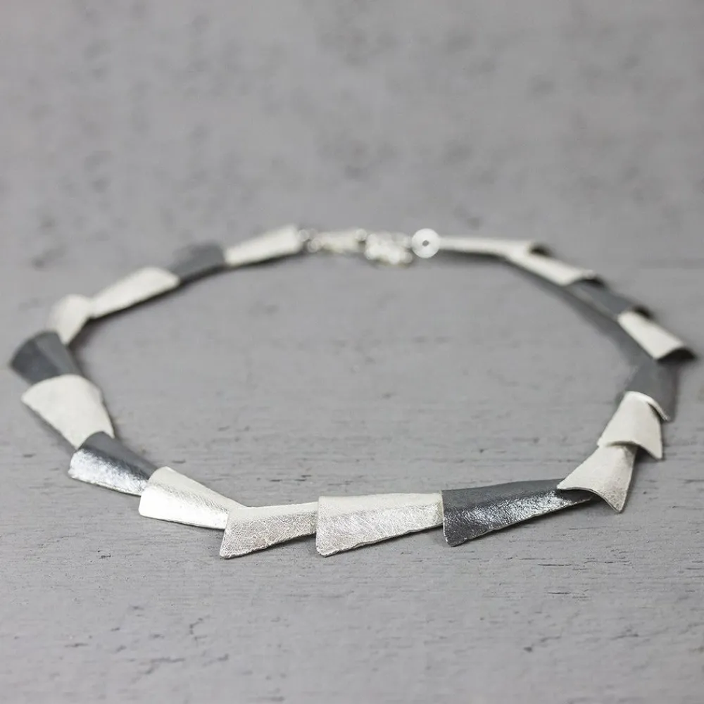 Jéh Jewels Silver-Kette Dreieck Silber Oxy