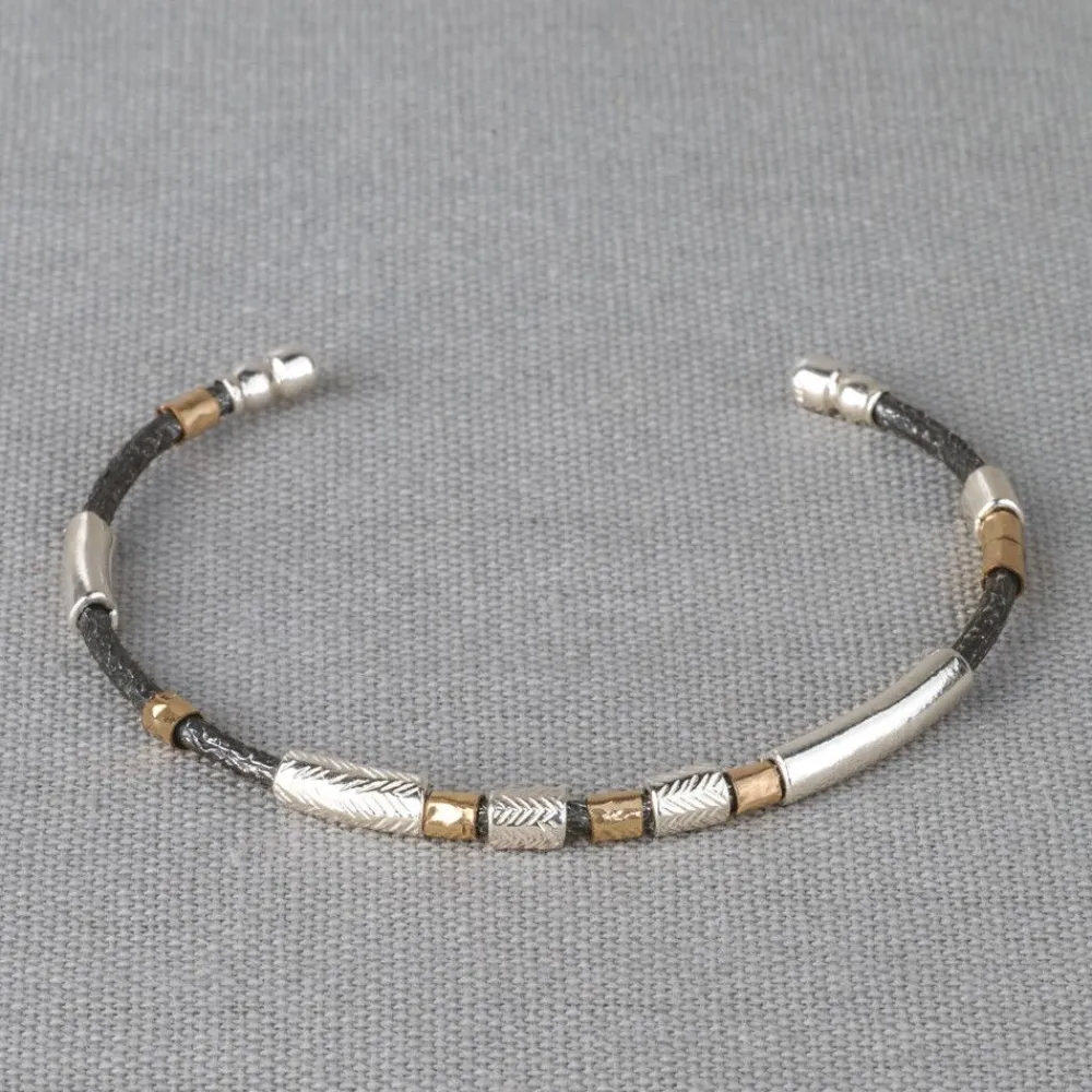 Jéh Jewels Tubes | Touch Of Gold-Klemmarmband Glück in drei Farben