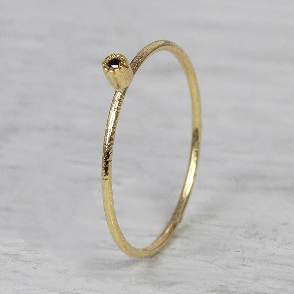 Jéh Jewels N.o.o.r. & 14 Carat-N.O.O.R. | Ring schwarz Diamantblume 0,01 ct