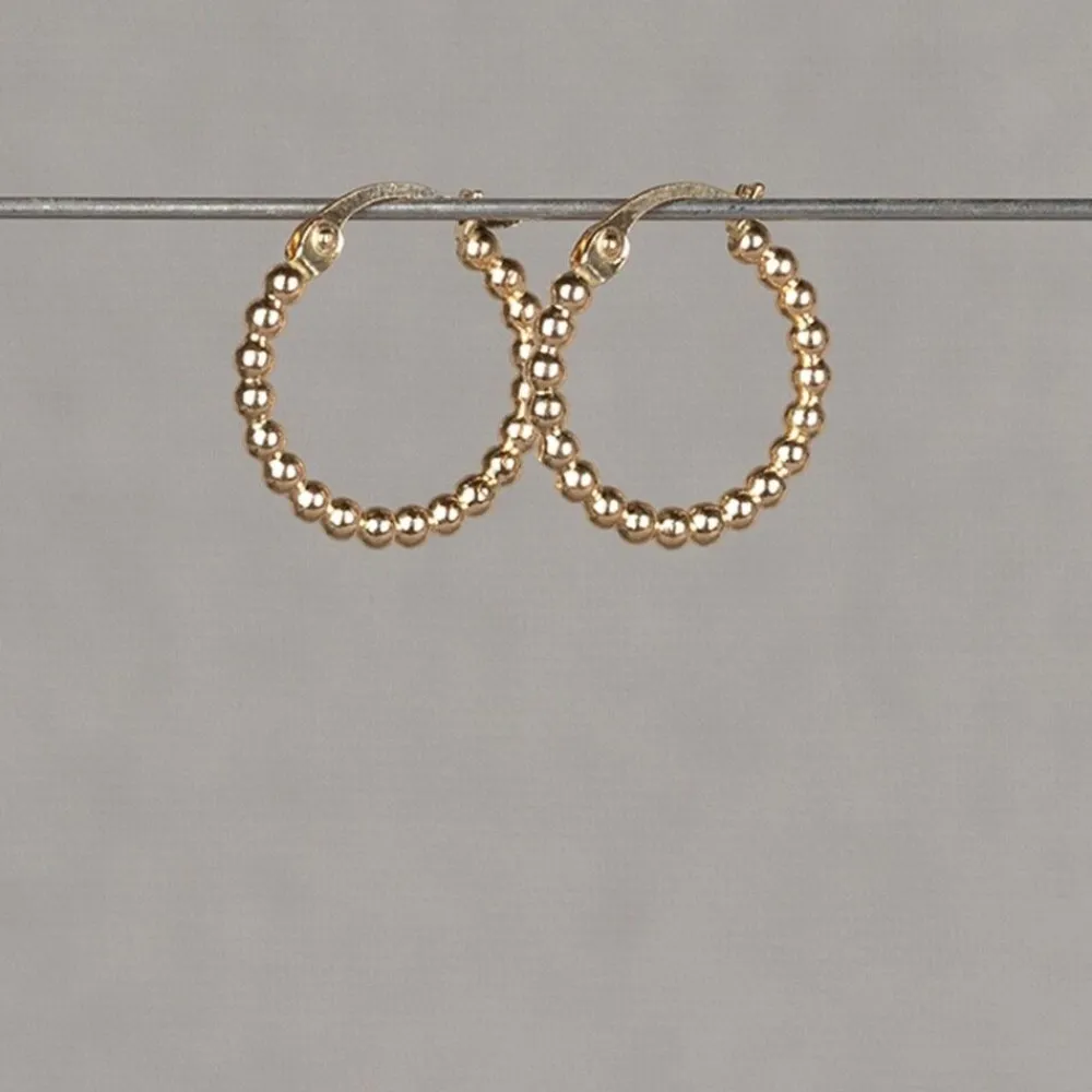 Jéh Jewels Touch Of Gold | Creool-Ohrbügel aus Perldraht, Goldfilled