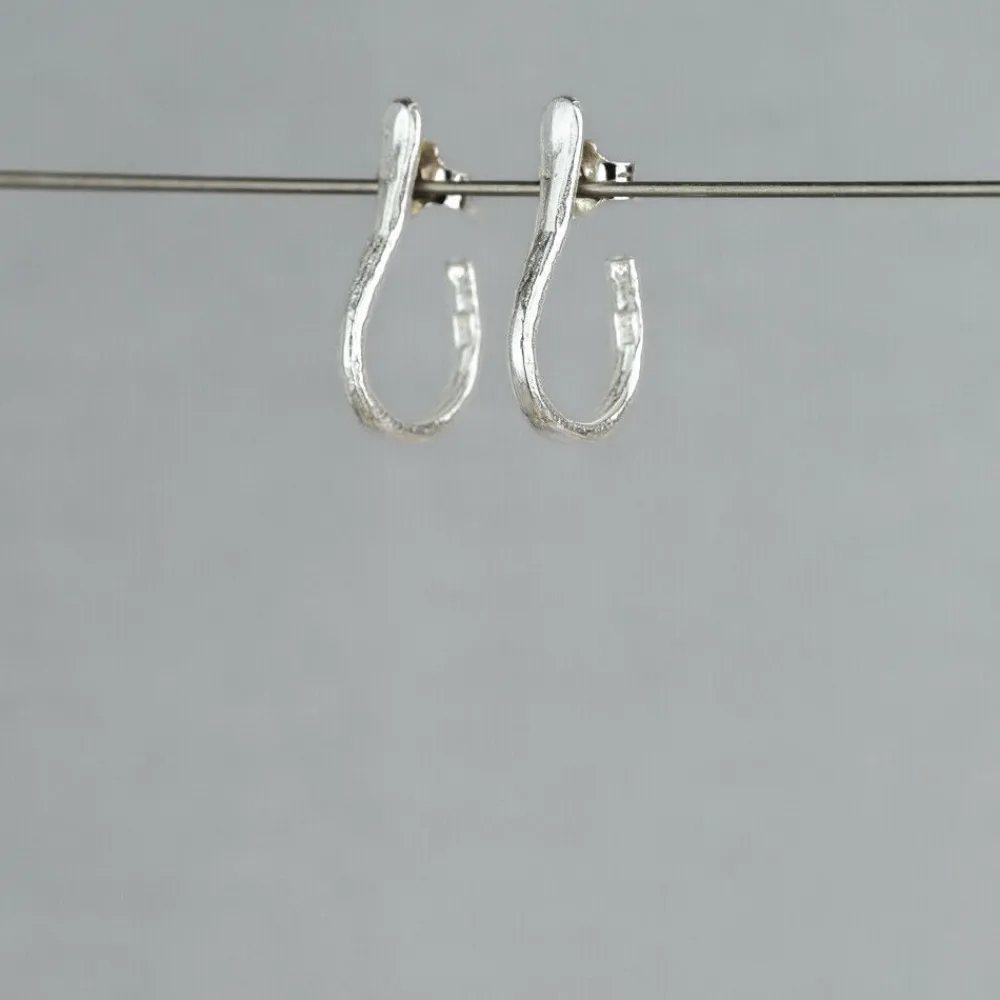 Jéh Jewels Silver | Lang Ohrstecker-Ohrbügel Huf silbern