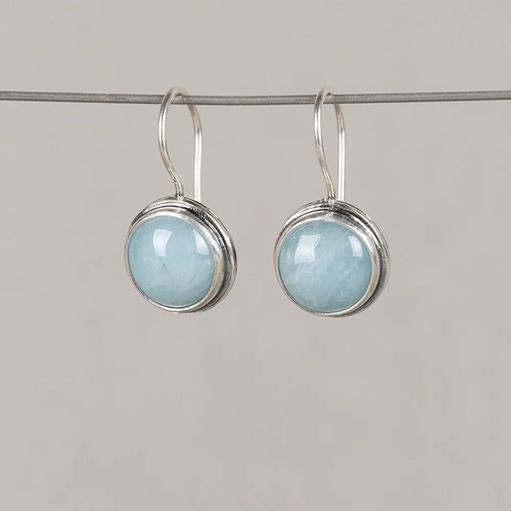 Jéh Jewels Ohrhänger | Edelsteine-Ohrhänger Silber mit Aquamarin