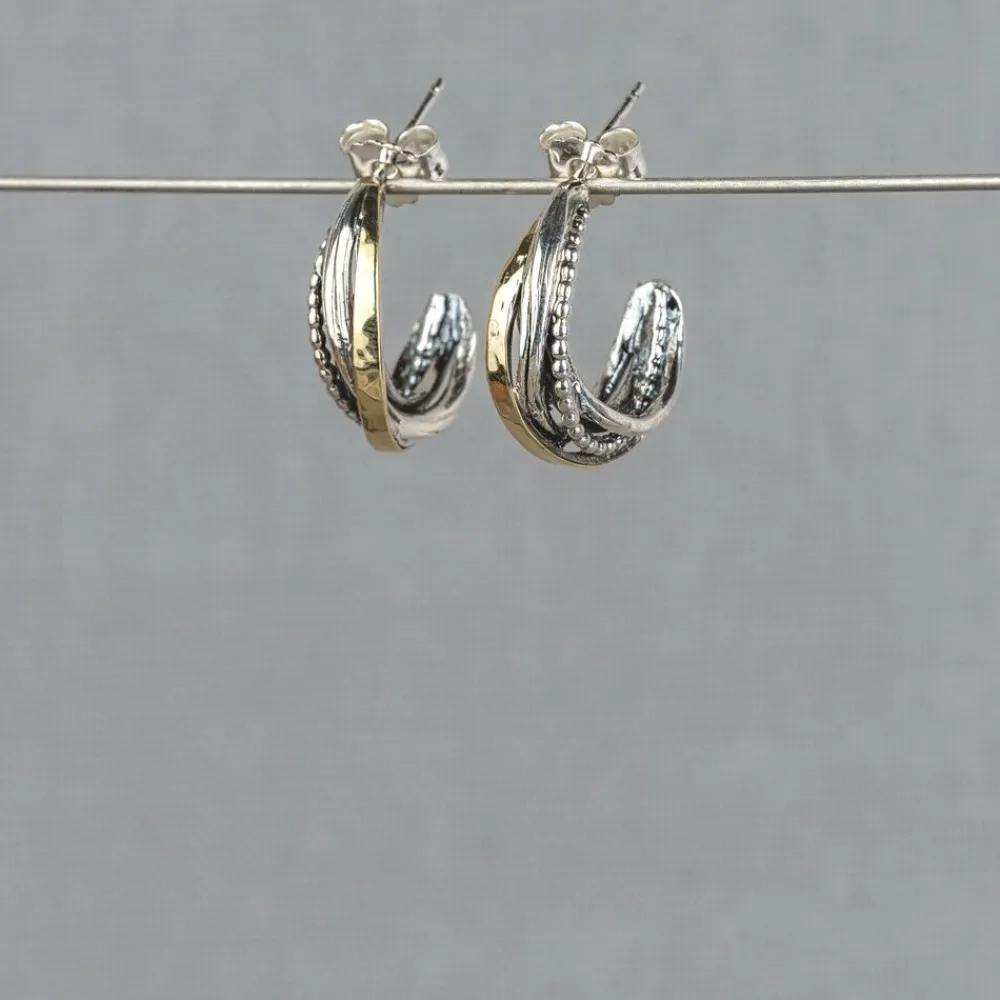 Jéh Jewels Touch Of Gold | Lang Ohrstecker-Ohrreif 9 Karat + Schleifen