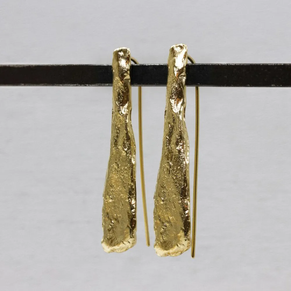 Jéh Jewels Touch Of Gold | Ohrhänger-Ohrring flach lang vergoldet