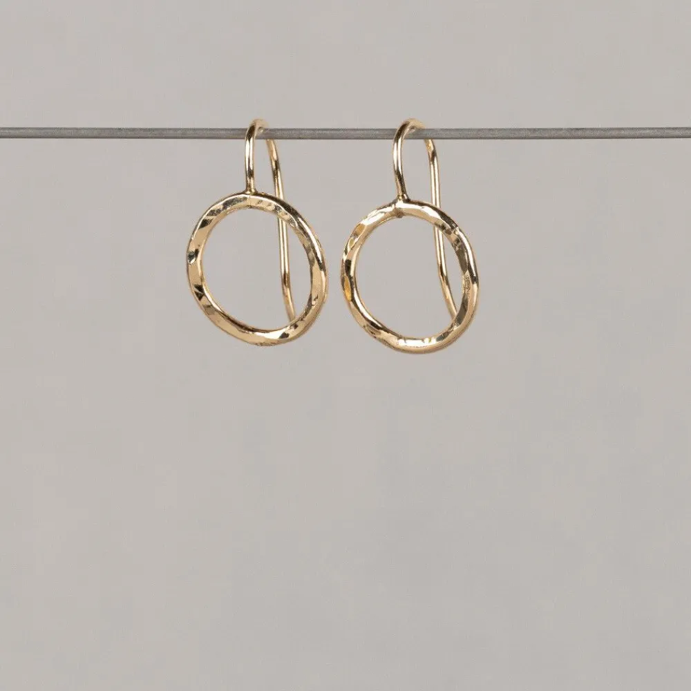 Jéh Jewels Touch Of Gold | Ohrhänger-Ohrring Goldfilled offen rund
