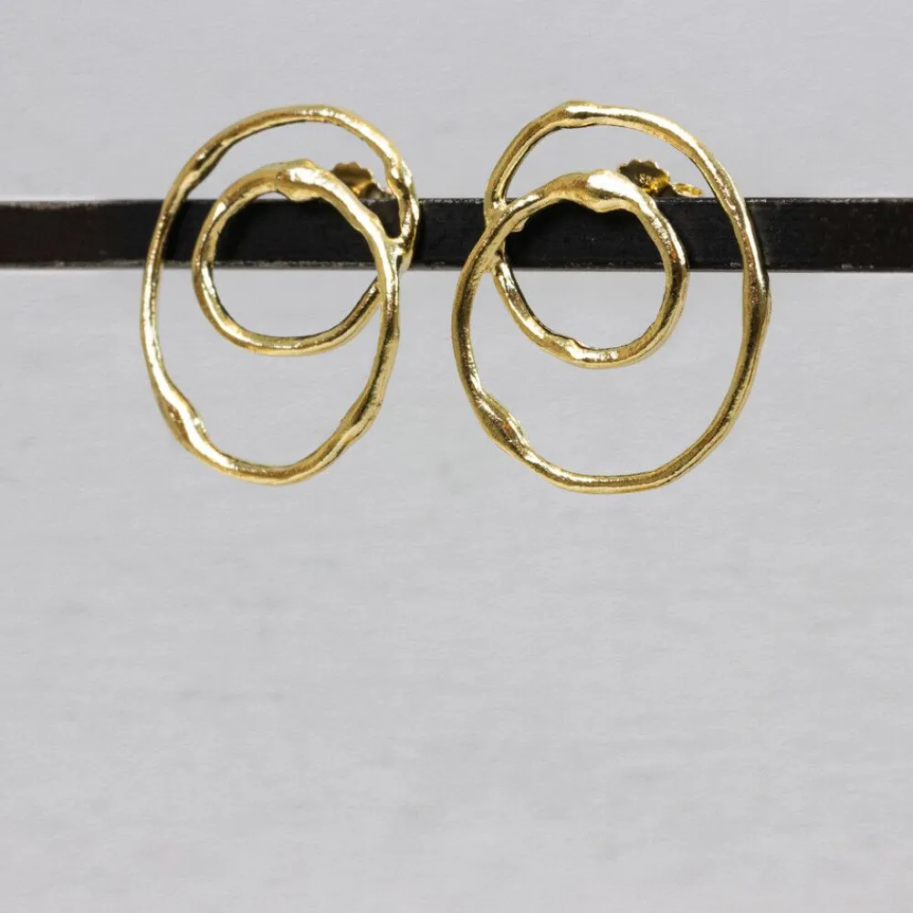 Jéh Jewels Touch Of Gold | Lang Ohrstecker-Ohrstecker an vergoldet