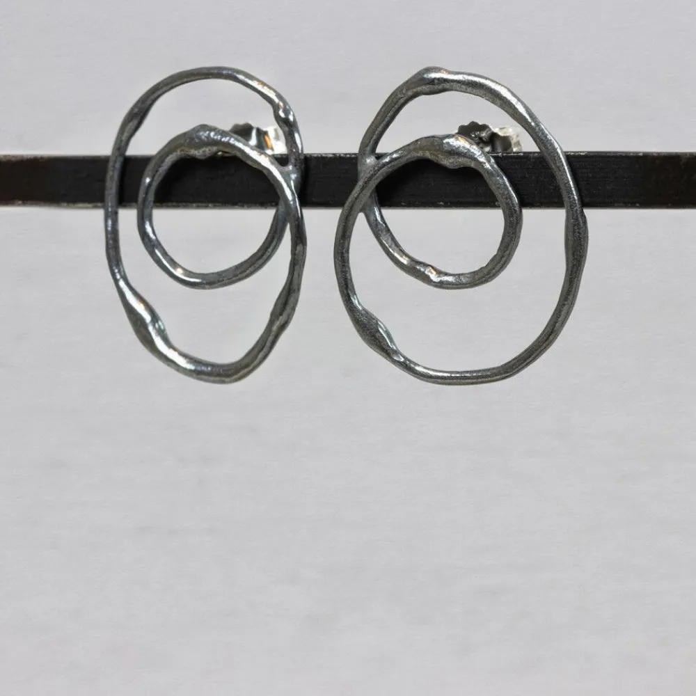 Jéh Jewels Silver | Lang Ohrstecker-Ohrstecker künstliches Silber Oxy
