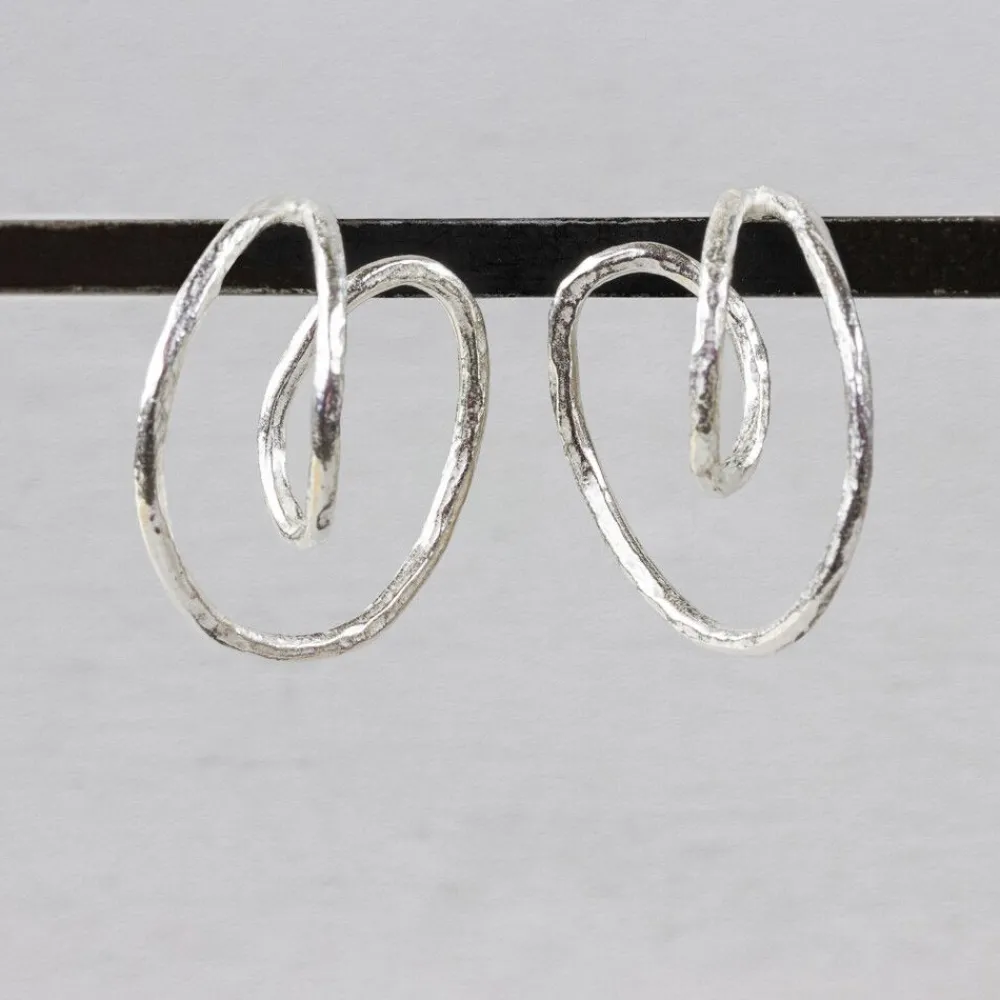 Jéh Jewels Silver | Lang Ohrstecker-Ohrstecker Signatur Silber