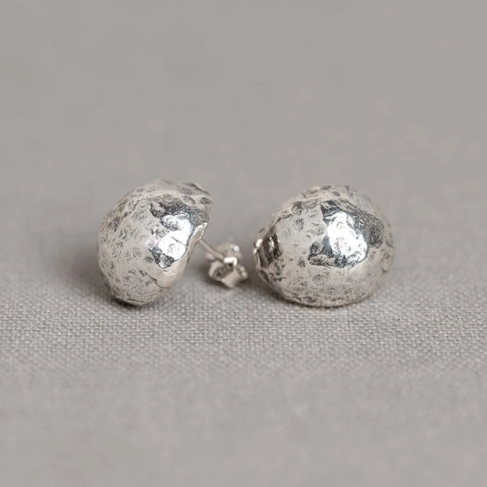 Jéh Jewels Silver | Lang Ohrstecker-Ohrstecker Silber, oxyglänzende Muschel