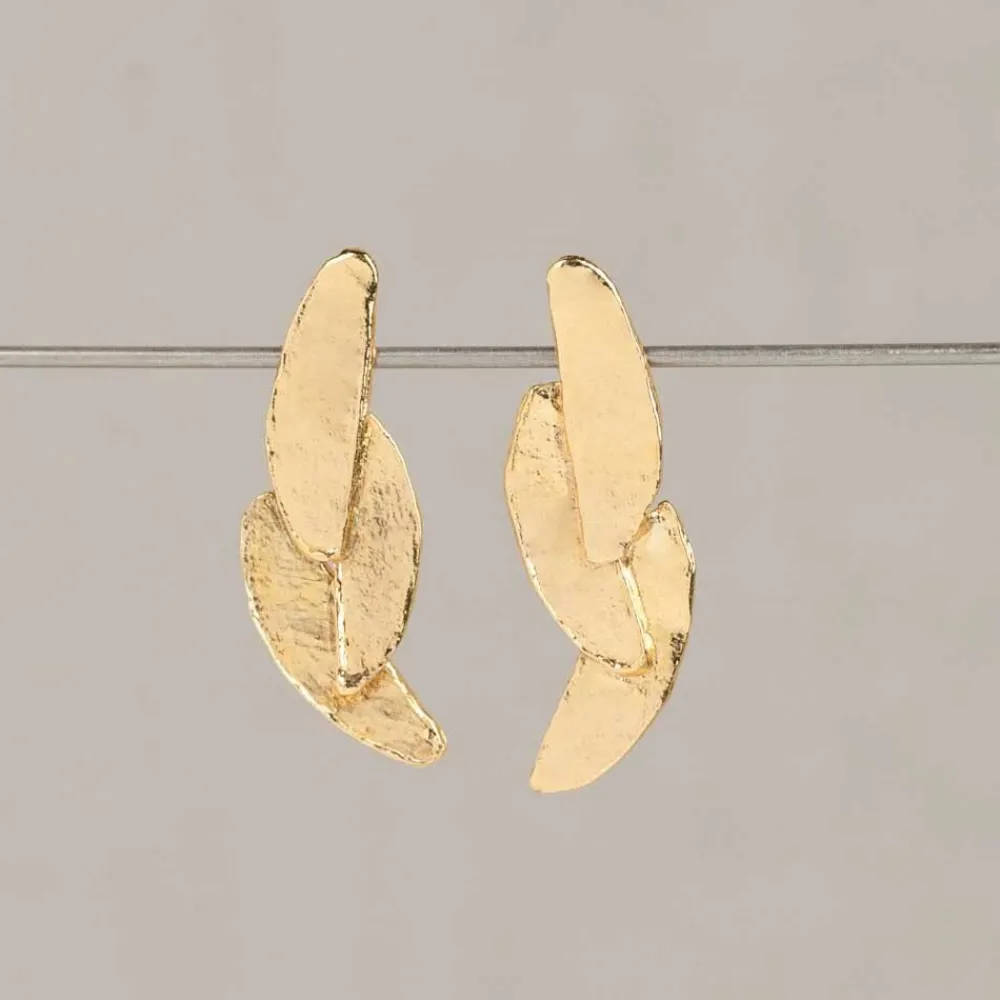 Jéh Jewels Touch Of Gold | Lang Ohrstecker-Ohrstecker versilbert Schwanz