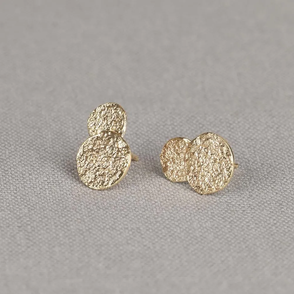 Jéh Jewels Touch Of Gold | Lang Ohrstecker-Ohrstecker Wolken Silber vergoldet