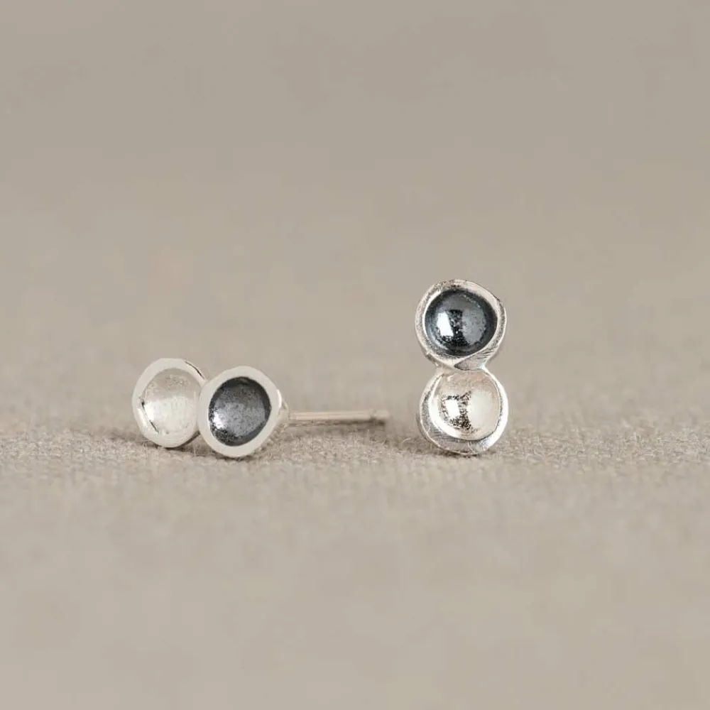 Jéh Jewels Silver | Ohrstecker-Oorsteker zilver oxy / wit