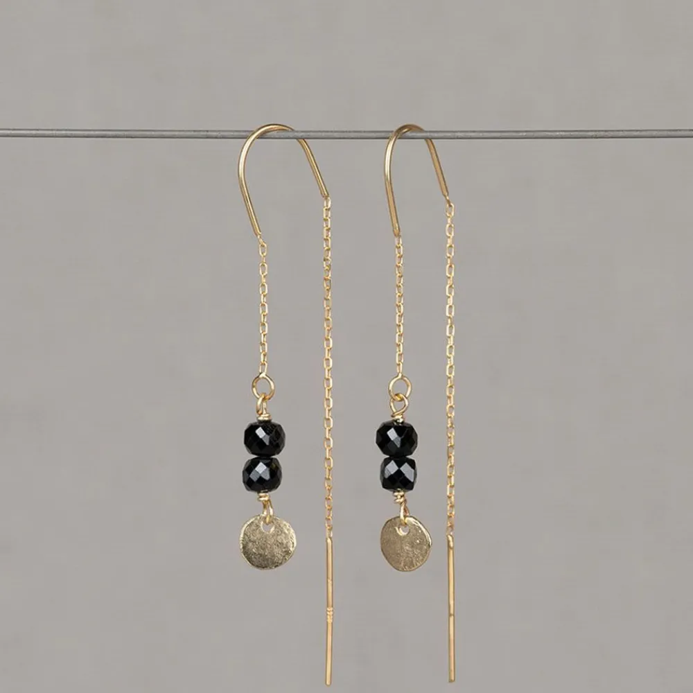 Jéh Jewels Touch Of Gold | Ohrhänger-Pull through earrings Spinel