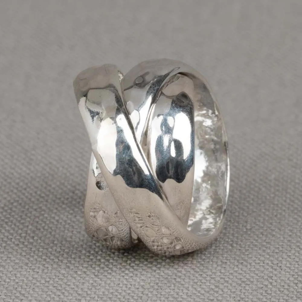 Jéh Jewels Silver-Ring aus Silber mit Hämmerung