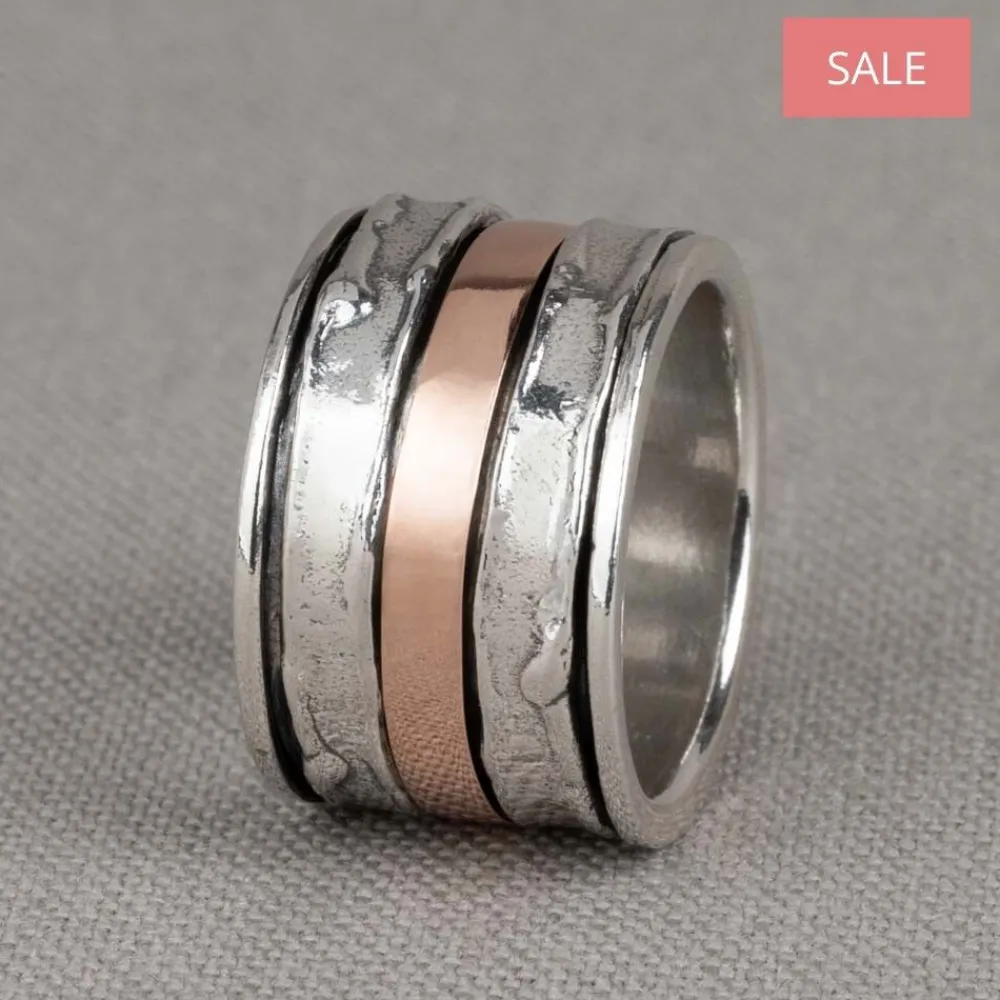 Jéh Jewels 9 Carat | Touch Of Gold-Ring mit Band aus 9 Karat Rose