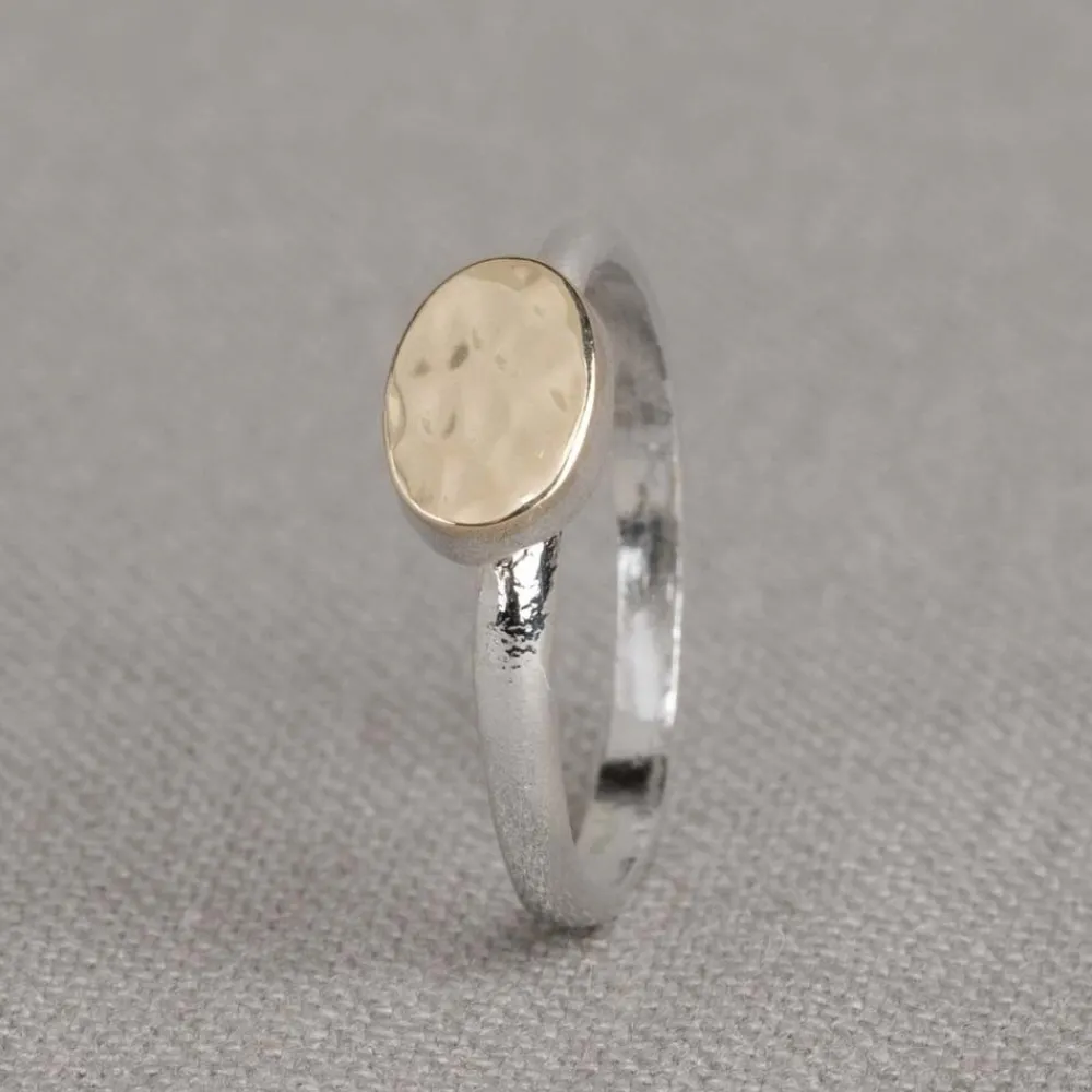 Jéh Jewels Mix & Match & 9 Carat-Ring Silber + 9 Karat oval