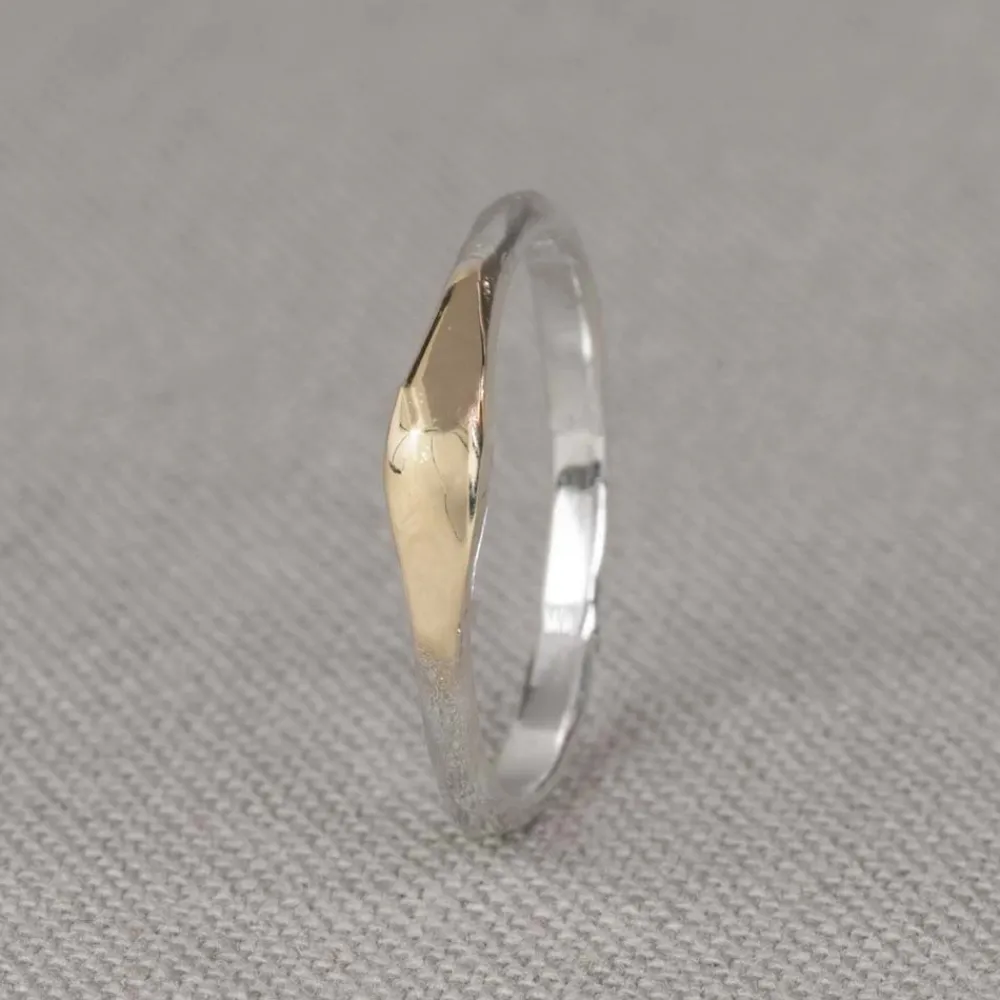 Jéh Jewels Mix & Match & 9 Carat-Ring Silber + 9 Karat Zahnseide